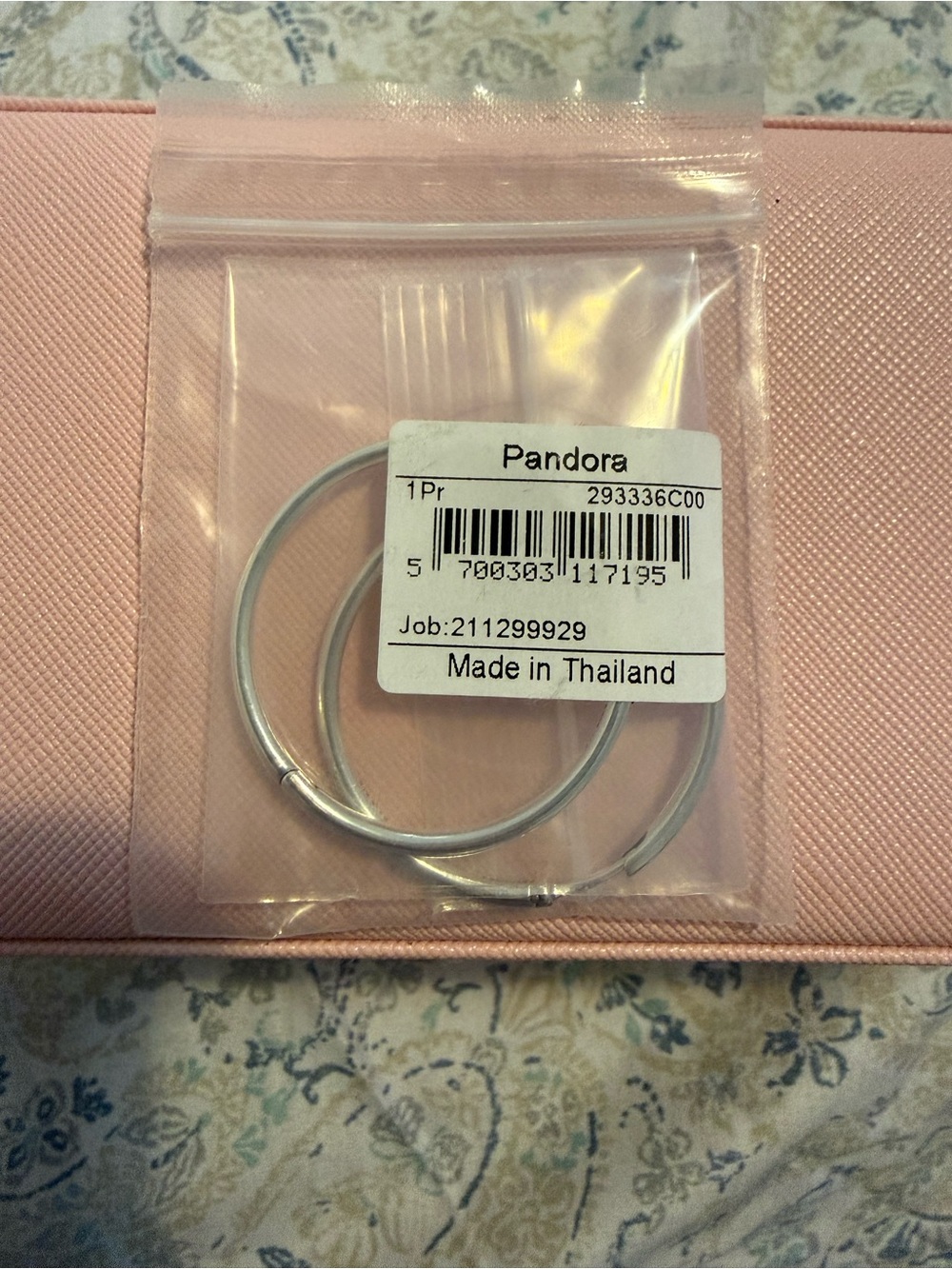 Pandora Silver Hoop Earrings - Polished Thin Hoops
